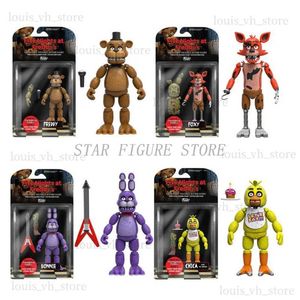 Action Toy Figures Film FNAF Foxy Bonnie Chica Action Figure 14cm Collection PVC Cadeaux Enfants Cartoon Movable Frostbear Freddy Figurine Model Toys T240325