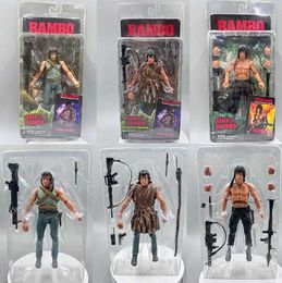 Action Toy Figures First Blood Ron Kim John J.R Rambo Action Figure Forces spéciales Soldier Avenger Sylvester Film Toys Joint Movable Doll T240521