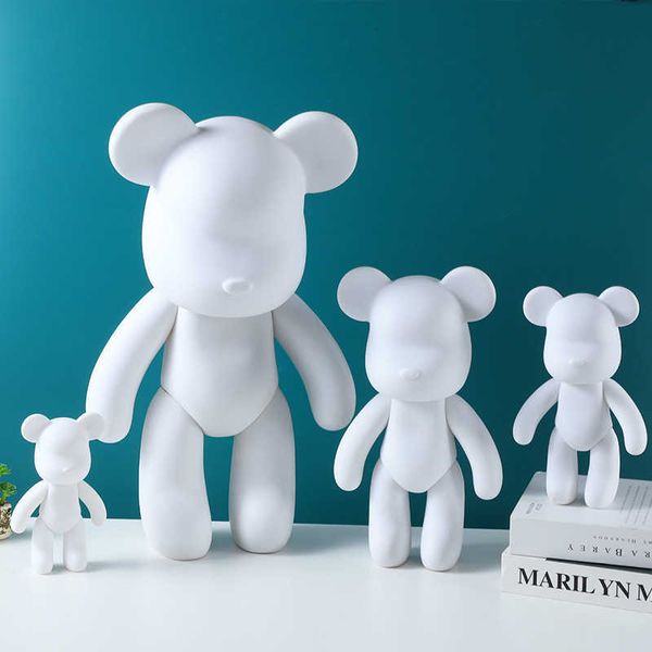 Jouet d'action figurines fluide Violet ours blanc corps décoration Bearbricks bricolage diamant Graffiti lapin modèle bureau Parent enfant