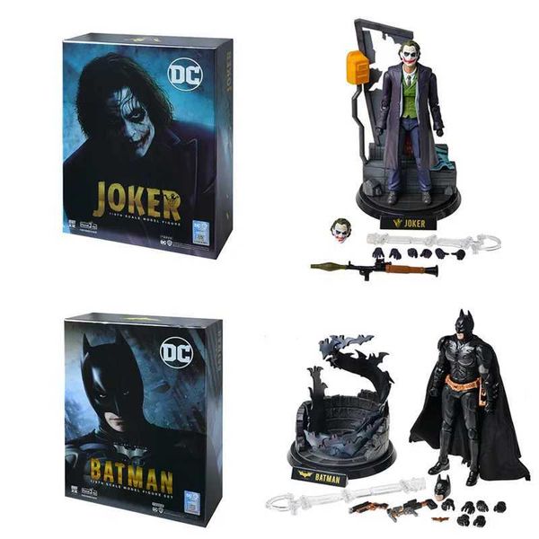 Figuras de juguetes de acción FondJoy DC Series de muñecas Dark Knight Batman Joker Superman Harley Quinn Wonder Woman Cyborg 1/9 Modelo de acción móvil conjunta Figura T240521
