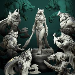 Actie Speelfiguren Bos Weerwolf Stam Warrior Leider Draak en Dungeon DND Running Team Bordspel Schaken Model p230606