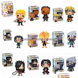 Figurines d'action Funko Pop Naruto Sasuke Kurama Mode figurine en vinyle Collection modèle jouets pour enfants noël Dh6F4