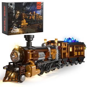 Actiespeelgoedfiguren Funwhole Lighting Building Bricks Set Steampunk Ertstrein LED-lichtblokken 1056 stuks voor volwassenen en tieners 230721