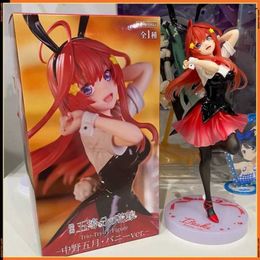 Figuras de juguete de acción Furyu Trio-try-it The Quintessential Quintuplets Anime Figurine Nakano Itsuki Bunny Girl Figurine Model Collection Toys T240506