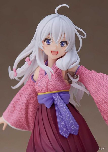 Figuras de juguete de acción Figura de anime genuina de 18 cm Bruja errante El viaje Pf Lindo kimono Posición de pie Modelo Muñecas Juguete de regalo Recoger