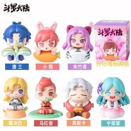 Action Toy Figures Véritable Douluo Continent Novel Forêt Série Blind Box Mystère Anime Jeu Figure Décoration Tang San Mignon Poupée Jouets 230720