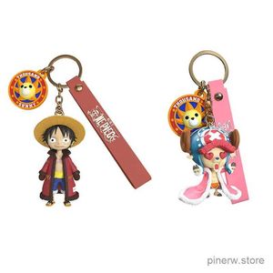 Figurines d'action authentiques, une pièce, personnage de dessin animé Luffy Chopper, porte-clés pendentif, sac mignon, ornement, poupées, jouet de noël pour enfants, cadeaux