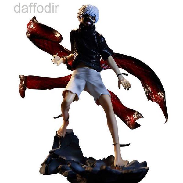 Figuras de juguete de acción Mochila Ghoul Ken Kaneki Cara intercambiable 28 cm Figuras de anime Estatua PVC Figura de acción Colección para adultos Modelo Juguetes Muñeca Regalo X0503 240308