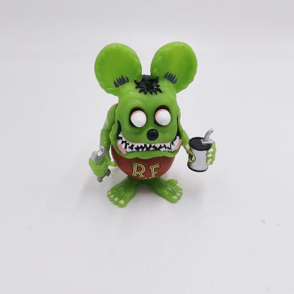 Action Toy Figures Green Chrome Rat Fink - 20 19 SDCC partag￩ exclusif 15 Vinyl Doll Figure Figure Toys 10cm Hauteur