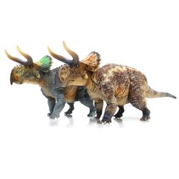 Actie speelgoedfiguren Haolonggood 1 35 Nasutoceratops Titusi Dinosaur Toy Ancient Prehistroy Animal Model 230818