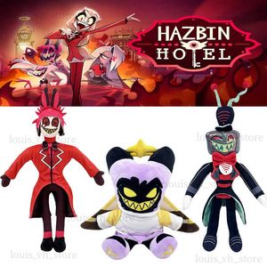 Action jouet figures hazbin hôtel en peluche jouet mignon figure d'anime asmode lOona stolas loo land peluchie poupée mousse kawaii dessin animé modèle t240325