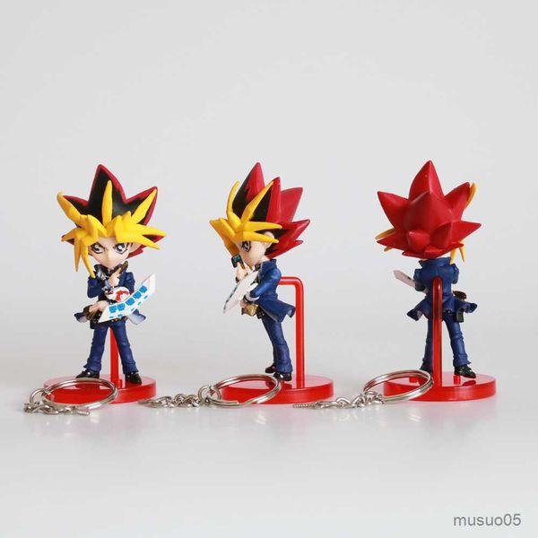 Figurines jouets d'action chaude classique bande dessinée Anime pendentif porte-clés roi du jeu Yu Gi Oh Mutou Yugi Atum Figure modèle jouets