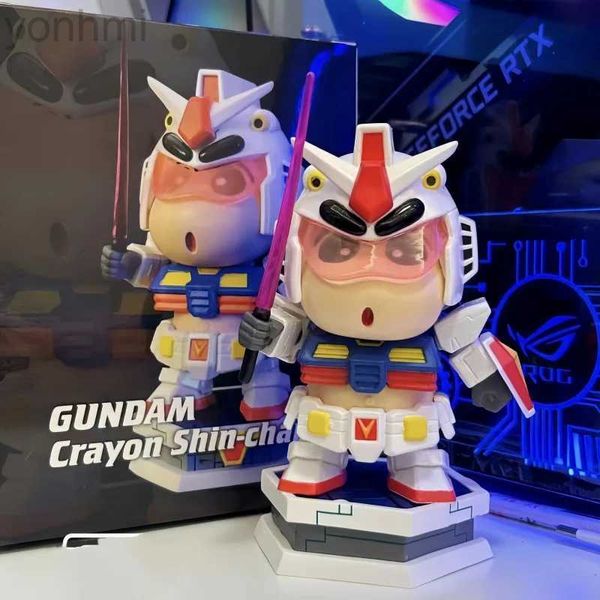 Figurines d'action Crayon chaud Shin-Chan jouets Hihi Gundam Anime Gk Shin-Chan Cos Shinnosuke Nohara tendance Pvc Figure décorations de bureau modèle cadeaux ldd240314