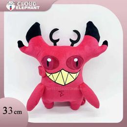 Actie speelgoedcijfers Hot Plush Cursed Cat Plush Hazbin Hotel Series IC ARASTOR CAT GEBOUWDE TOY Collectie Home Decoratie Red Dolls Kids Gifts L240402