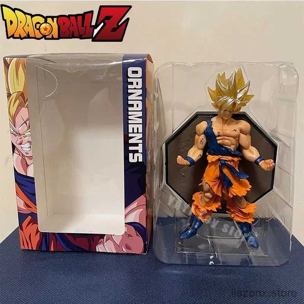 Acción Figuras de juguete HOT Goku Super Saiyan Anime Figura 16cm Goku DBZ Figura Figura Modelo Regalos Figuras coleccionables para niños