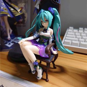 Figuras de juguete de acción En stock Anime Hatsune Miku Figura Morning Glory Hada Flor Pvc Vocaloid Figura de acción Colección de muñecas Modelo Decoración Juguetes Regalo