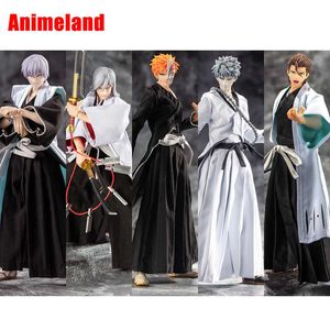 Figurines d'action en stock Dasin/Great Toys/GT Bleach Kurosaki Ichigo Aizen Sousuke Ukitake Jushiro Ichimaru Gin 18cm/7inch 1/10 SHF Action Figure T230105