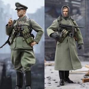 Actiespeelgoedfiguren op voorraad DID XD80007 112 WWII Duitse infanteriekapitein Mannelijke soldaat Militaire overjas met wapen Volledige set 6