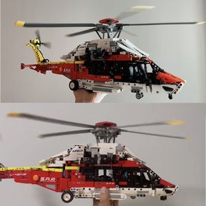 Actie Speelfiguren In Voorraad Technische Airbus H175 Reddingshelikopter 42145 Bouwstenen Vliegtuig Model Baksteen Educatief Speelgoed voor Kinderen Geschenken 230721