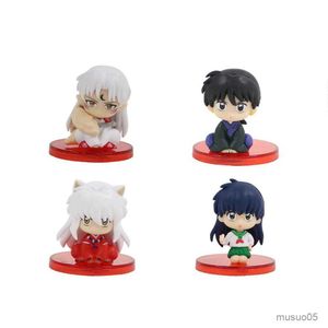 Actie speelgoedcijfers Inuyasha Q -versie Gashapon Doll Model Miroku Cartoon Figuur PVC Doll ornamenten speelgoedcadeau