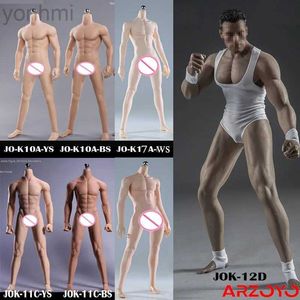 Figurines d'action JIAOU poupée JOK-12D JOK-11C JO-K10A JOK-17A 1/6 homme fort corps sans couture super flexible 12 muscles figurine de soldat masculin ldd240312