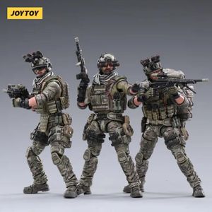 Actie Speelfiguren JOYTOY 1 18 Figuur 3 STUKS SET Hardcore US Navy Seals Gratis Wapens Anime Collectie Militaire Model 230731