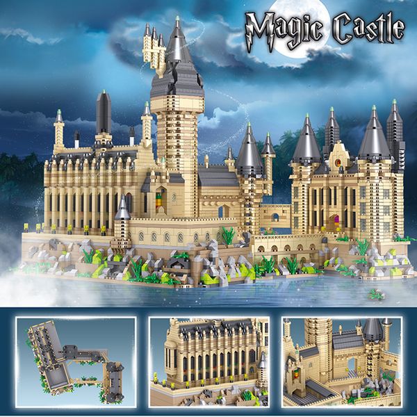 Figuras de juguete de acción K Construido Magic Castle Micro Mini Building Blocks DIY 3D Ladrillos Modelo para niños Potter Juguetes Regalo para adultos Decoración de escritorio 230724