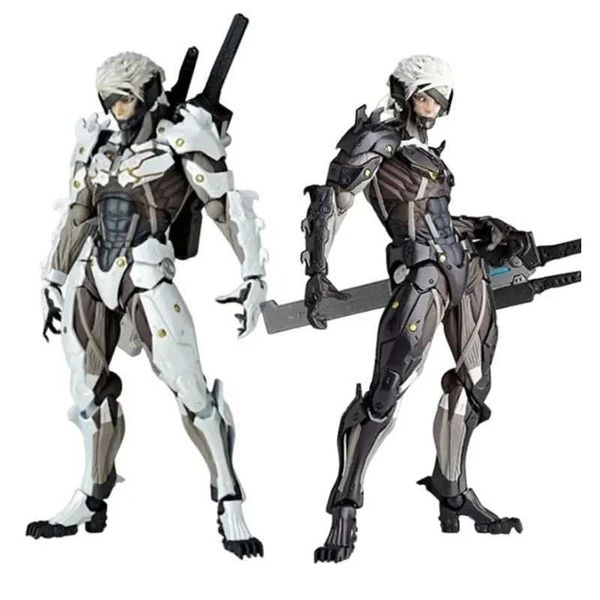 Figures de jouets d'action kaiyodo l'océan Yamaguchi 140 ex métal équipement Figure Mgs Raiden Metal Gear Rising Thunder Hand Doll Toy Childrens Gift S2451536