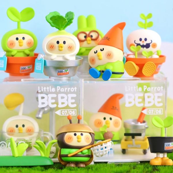 Action Toy Figures Little Parrot Bebe Bonsai Series Blind Box Toys Kawaii Anime Figure Surprise Bag Collection Model Girls Gift Mystery 230720