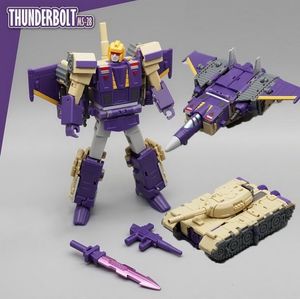 Figuras de juguete de acción MFT MS28 MS 28 Blitzwing Thunderbolt Transformation Mini figura de bolsillo Robot modelo colección juguetes deformados regalo 230713