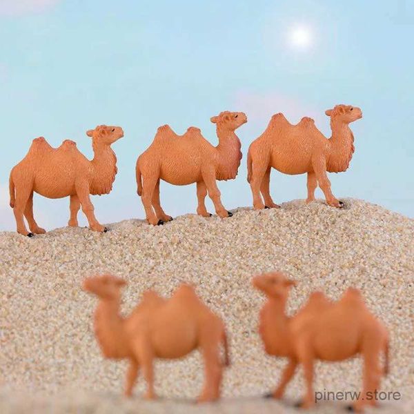 Figurines d'action Mini chameau, Figurines miniatures d'animaux en résine, jouets artisanaux pour enfants, ornements de bureau, jardin, Micro paysage, décoration de noël, 1 pièce