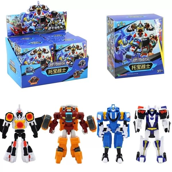 Figuras de juguete de acción Mini Tobot Warrior Robot Blind Box Galaxy Detectives Figuras de acción Juguetes Tobot Brothers Monster Shuttle Speed Transform Beast Car 230217