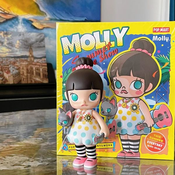 Action Toy Figures Molly Summer Live Show Figurine Anime Figure Toys Collectible Decoration Model Style Statue Animation Gift Children Dolls 230812