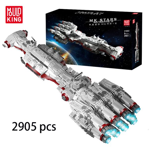 Figurines d'action MOLD KING 21003 MOC 10308 Mortesv s CR 90 Corellian Corvette Blockade Runner Tantive IV Model Building Blcoks Children Gift 230721