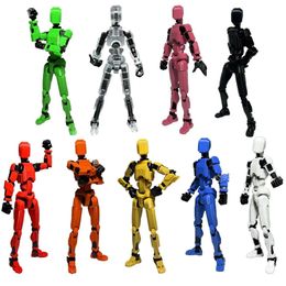 Action Toy Figures Multi-fonctionment Mobile Deformation Robot 3D Printing Human Body Model Lucky 5 Character Toys Parents Children Games Childrens GiftSl2403