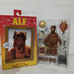 Figuras de juguete de acción Figura NECA Ultimate Alien Life Form ALF Figura de acción ¡Oh, mira!Alguien con gusto conjunto muñeca móvil regalo de cumpleaños juguetes T240325