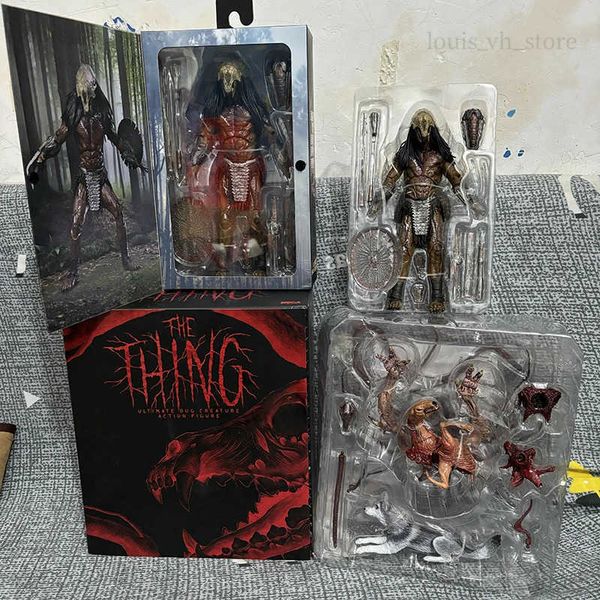 Figuras de juguete de acción NECA Prey Ultimate Feral Predator Figura de acción a escala de 7 pulgadas The Thing Deluxe Ultimate Dog Creature Figura Modelo coleccionable Juguetes T240325