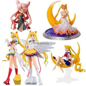 Actie Speelfiguren Nieuwe 13 stijlen Anime Sailor Moon Tsukino Action Figure Vleugels Pop Micro Landschap Taart woondecoratie PVC Model Speelgoed kind cadeau