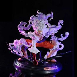 Action Toy Figures New Piece Luffy Gear 5 Anime Figure Sun God God Nikka PVC Action Figurine Statue Collectible Model Doll Toys for Children Gift L240402