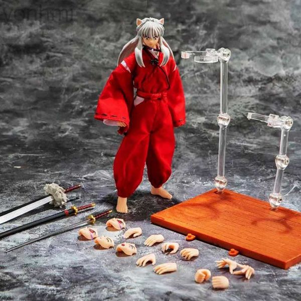 Figuras de juguete de acción Nuevo original Kiky Inuyasha Anime Acción Figura móvil Articular Movilidad Adorno Decoración Modelo Juguetes de escritorio Niños En stock ldd240314