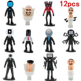 Action Toy Figures New Skibidi Toilet Man Camera Man Figure TV Man Speaker Man Modèle Cameraman Figures d'action Décorations PVC Doll Toys Collectibles T240506