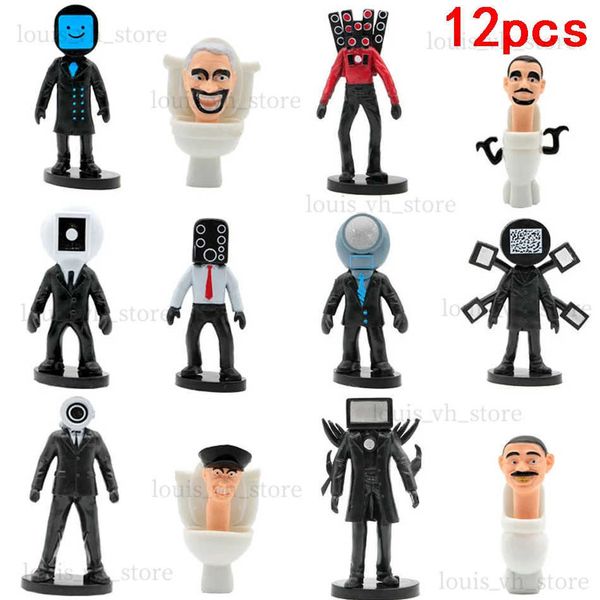 Figurines d'action Nouveau Skibidi Toilette Homme Caméra Homme Figure TV Homme Haut-Parleur Homme Modèle Cameraman Figurines D'action Décorations PVC Poupée Jouets À Collectionner T240325