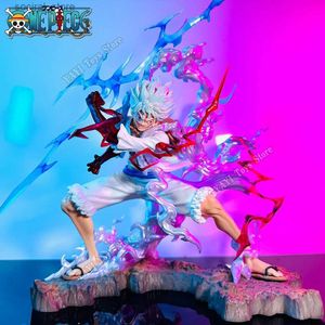 Action Toy Figures One Piece Anime Figures GK D. Luffy Gear 5 Figures d'action PVC Modèle de statue Collection de poupées Ornements Gift For Kids Toy L240402