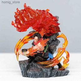 Action Toy Figuras One Piece Fire Fist Portgasd Ace Figuras de acción creativa Modelo Modelo Doll Toys Collectible Desktop Ornaments Kids Birthday Xmas Regalo Y240415