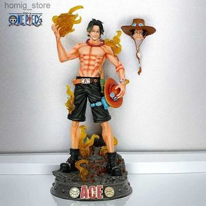 Action Toy Figures One Piece GK Double Head Fire Fist Portgas D. ACE Figures d'action Modèle Doll Toys Collectibles Ornements de bureau