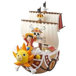 Action jouet figures en une pièce navire figure Luffy modèle jouet périphérique super mignon mini bateau assemblé modèle un morceau de navire aveugle box gamin cadeau d'anniversaire