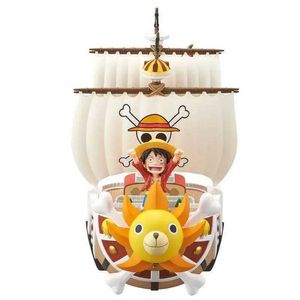 Action jouet figures One Piece Ship Figure Luffy Modèle Toy Péripher Super Mini Boat Assemblé Modèle One Piece Ship Kid Birthday