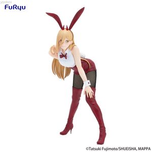 Figurines d'action originales Anime FuRyu tronçonneuse homme puissance BiCute lapins figurine jouets 25 cm japonais PVC modèle d'action statut cadeau de noël 24319