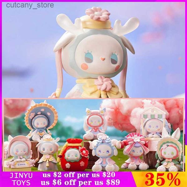 Figurines d'action originales Emma Secret Forest, série de fête de visualisation des fleurs de cerisier, boîte aveugle, modèle de figurine animé mignon, ornement, cadeau d'anniversaire pour fille L240320