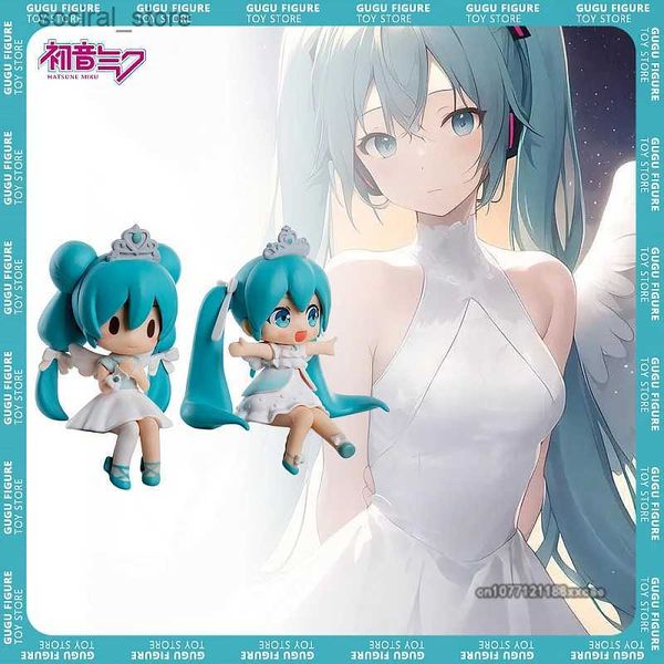 Figuras de juguete de acción Hatsune Original Miku Figuras de anime Angel Lindo Mini Figurine Modelo coleccionable Muñeco Niños Decoración de escritorio Juguetes Regalos para niños L240402